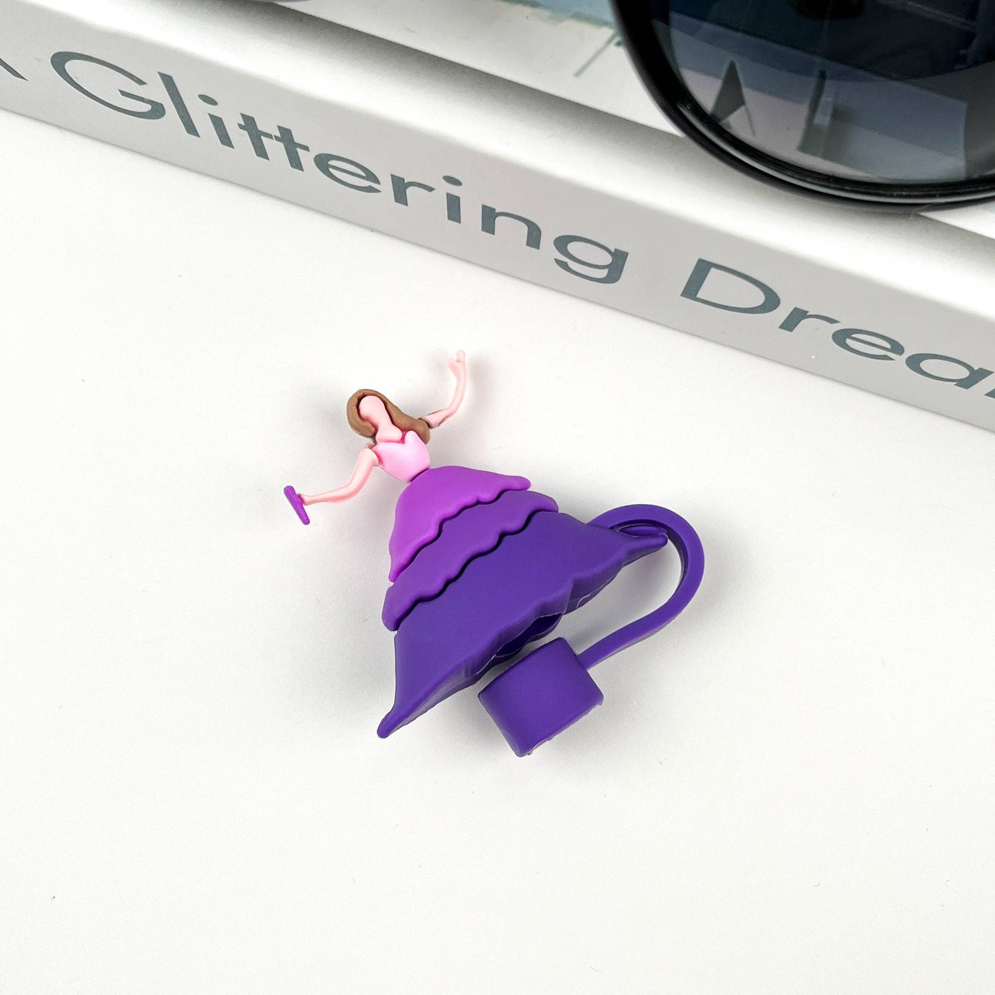 Cute Taylor Straw Toppers,Purple Straw Cover