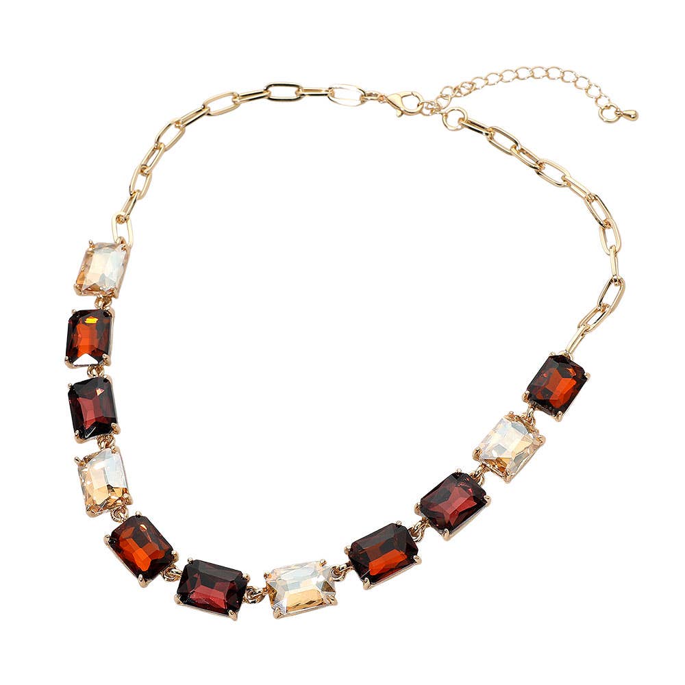 Gem Candy Necklace: Brown,Multi