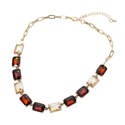 Gem Candy Necklace: Brown,Multi